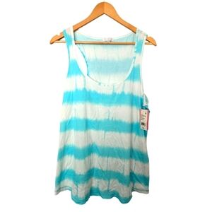NWT Insomniax Blue and White Tie-Dye Sleep Tank Size XXL